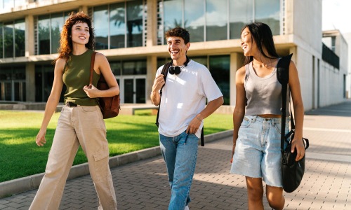 a group of people walking